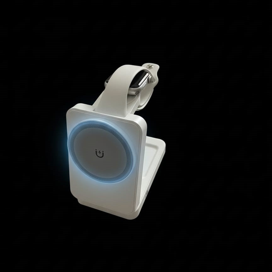 GlowCharge™ 3-in-1 Magnetic Smartwatch Charging Dock